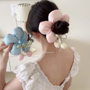 SEDWO Elastic Tulip Big Hair Rope Sweet Oversize Large Hair Scrunchies Fashion Hair Tie Exaggerated Hair Ring Women