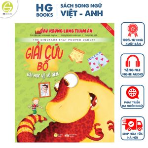Sách Chú Khủng Long Tham Ăn - Giải cứu Bố - Bài học về số đếm - Phiên bản song ngữ Anh - Việt