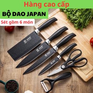 Bộ Dao Làm Bếp Nhật Bản 5 Món Màu Đỏ Dao Bếp Sang Trọng Thép Không Rỉ Siêu Bền Đẹp