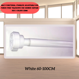 Multi functional Stainless adjustable rod Punch-free telescopic rod shower curtain rod 3 colors 22MM