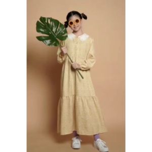 Little Pineapple Dress Gamis Rayon Tropical Anak Tanggung 9-14Y