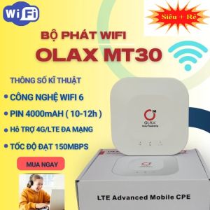 Cục phát wifi di động lắp sim Olax MT30 pin khoẻ 15 giờ cập nhật wifi 6 thế hệ mới  Kết Nối Wifi Nhiều Thiết Bị Cùng Lúc  Hỗ Trợ Cổng Cắm LAN Trực Tiếp