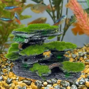 [COD] Cozyroom หินวิวภูเขาสำหรับพิพิธภัณฑ์สัตว์น้ำหินวิวอควาเรียมมอสเซดที่หลบภัยใต้น้ำของตกแต่งตู้ปลาเรซินขนาดใหญ่