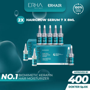 ERHA ERHAIR Hairgrow Serum 7 x 8 ml 2 Box - Serum Penumbuh Rambut Rontok Ekstrak Panax Ginseng
