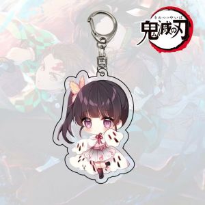L67 Japanese Anime Demon Slayer Pendant Key chain Acrylic Key buckle around animation  Pendant  Bag accessories Gift L