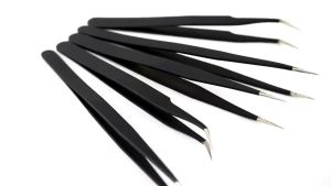 6Pcs/Set Anti-Static Tweezers Stainless Steel Precision Tweezers Set 6 Pcs Anti Static ESD Tweezers Kit For Electronics Repair Soldering And Craft Work