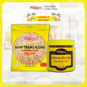 Mikiri Vietnamese Snack Combo: 5 Baked Rice Papads & 200gr Fine Shrimp Paste