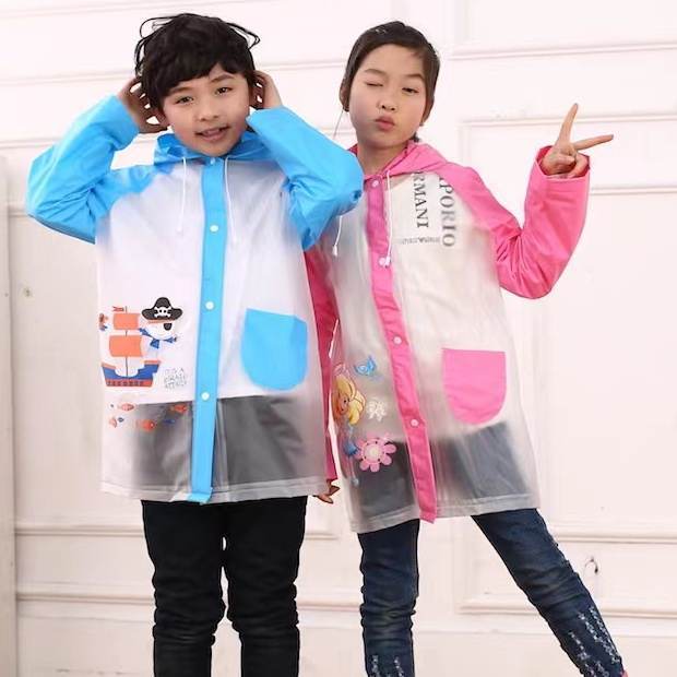 Transparent raincoat for kids hotsell
