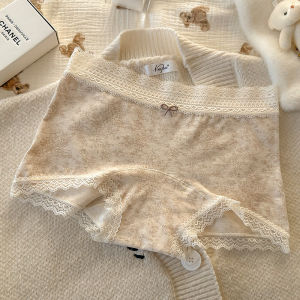 SEA AMILA กางเกงในผู้หญิงแบบ Comfortable Floral ด้วยการออกแบบป้องกันการเสียดสี