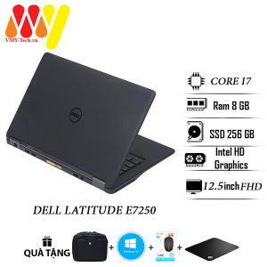 Laptop Dell Latitude 7250 E7250 cấu hình cao Core i7 mỏng nhẹ zin lướt 99% Ram 8gb ổ cứng SSD 256gb màn 12.5inch HD laptop văn phòng