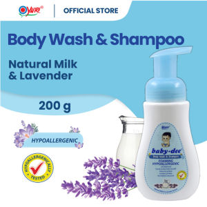 Baby Dee Body Wash & Shampoo Hypoallergenic Milk 200 Ml - Sabun Sampo  Bayi Anak