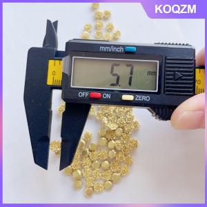 KOQZM Bulk 10pcs 7mm Gold Flower Stamen Alloy Flatback Embellish DIY Earring Parts Findings Jewelry Accessory