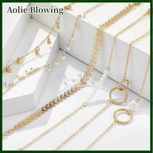Aolie 6Pcs set Boho Bracelet Set Women Tassels Leaves Circular Chains Bangle Jewelry