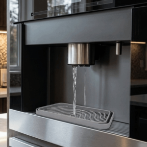 DISKAS Raised Grooves Refrigerator Drip Tray Catcher Easy-To-Clean Silicone Water Dispenser Drip Tray Drip Accessories Eco-Friendly Drip Catcher Tray Office