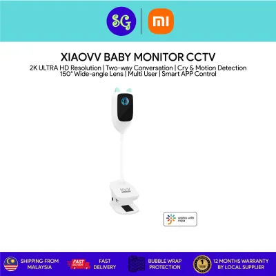 XIAOVV Baby Monitor Camera (2K Ultra HD Resolution l Wireless CCTV V380 I Cry & Motion Detection I Smart App Control)