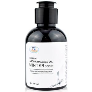 thaicream Refresh Aroma Massage Oil Winter Scent ไทยครีม น้ำมันนวดตัว นวดอโรม่า น้ำมันนวดสปา กลิ่นหอม วินเทอร์ 90 ml