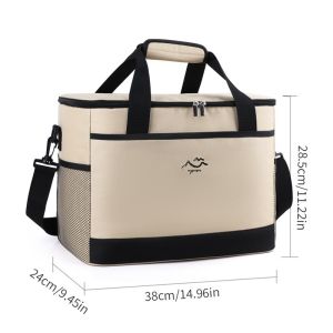 Foldable Cooler Bag 30L Food Drink Storage Bag Thermal Insulation Cooling Cooler Bag Breastmilk Storage Large -capacity