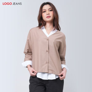 Logo Jeans Outer Wanita Ayesha Brown 34442L9BW
