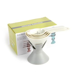 🇲🇾Readystock🇲🇾 Multifunctional Funnel 折叠多功能漏斗 Reusable Funnel Filter Egg White Separator Kitchen Tools 六合一