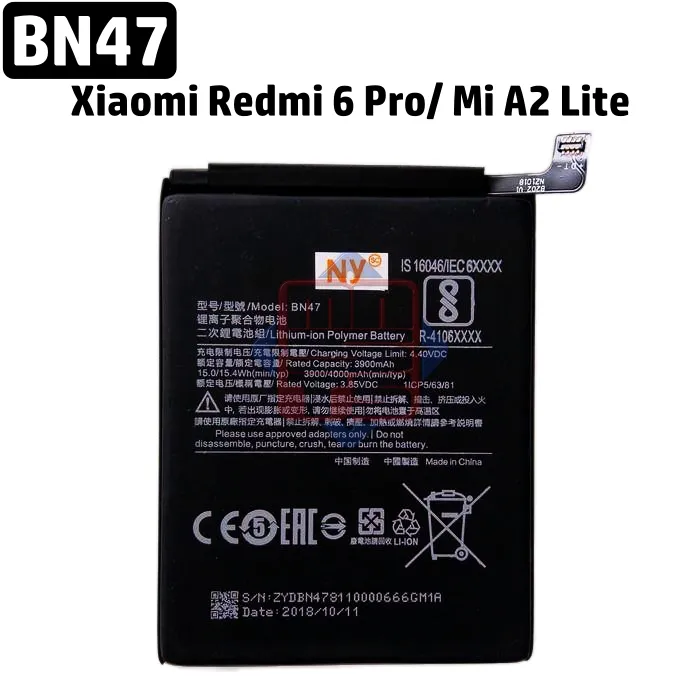 Baterai Batre Battery Xiaomi Redmi Pro Mi A2 Lite BN47
