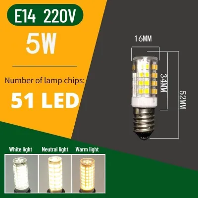 OIMG【E12 E14】LED Mini Bulb AC 85-265V 3W/5W/7W/9W Warm/white Light LED Bulb Range Hood Bulb Refrigerator Bulb LED Corn Bulb Small Bulb
