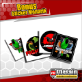 STIKER DECAL SANGKAR KOTAK KENARI EBOD JAYA ORIQ JAYA MOTIF INDONESIA. 