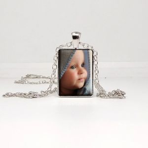 Rectangular Photo Pendants Custom Necklaces for Your Baby Photos of Mom Dad and Grandparents Gifts for the Family