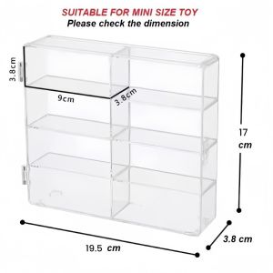 Toy Car Display Case Kereta Mainan Bekas Cars Storage Box Organizer Car Model Toy Cabinet Rack Clear Matchbox Scale Transparent 1:64