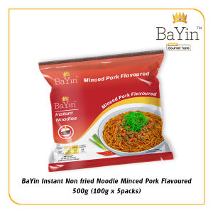 BaYin Instant Non-fried Noodle Minced Pork Flavoured 100g x 5packs