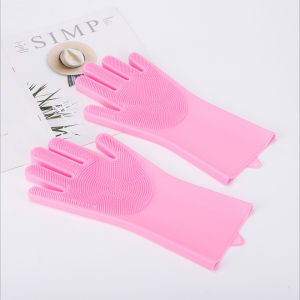 Pet Grooming Cleaning Gloves Bathing Scrubber Magic Silicone Hair Removal Gloves Dog shower gloves