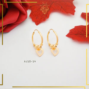 ANTING JIPSI EMAS KADAR 375 (8K) DAN EMAS KADAR 300 (6K) ANTING WANITA EMAS BERAT 1 GRAM DAN 0.5 GRAM MODEL LOVE SIMPEL DAN CANTIK ELEGAN AJL 14