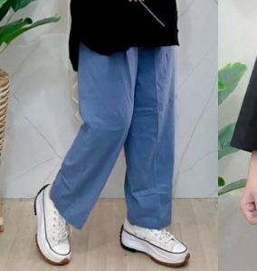 Setelan Kaos Lengan Panjang Jumbo Viral Neva Set Bahan Kaos Katun Combed 24s Aplikasi Sablon Ukuran M L XL XXL 3XL LD 100-130 CM Baju Setelan Wanita Kekinian Fashion Hijab Outfit Casual Warna Caramel Green Mauve Olive Blue Bisa Beli Terpisah