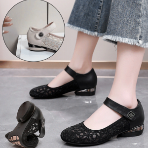 รองเท้าผู้หญิงแฟลชเพชรรองเท้าแตะตาข่ายฝ้าฟรีและง่ายรองเท้าเดียวของผู้หญิงฤดูใบไม้ผลิและ