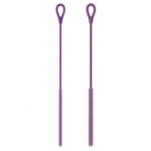 2pcs Kích thước gấp đôi 6mm + 9mm bình cho bé Bộ cọ với tay nắm mở rộng và uốn cong lõi thép silicon rơm bàn chải