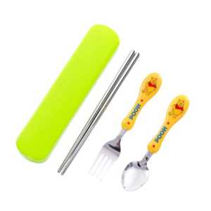 Set Alat Makan Sendok Garpu Sumpit Anak Stainless / Peralatan Makan Anak Set Karakter