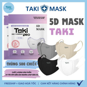 [ Thùng 100 Chiếc ] Khẩu trang 5d Taki Cao Cấp Chính Hãng Dày Dặn Chống Tia UV Kiểu Dáng đẹp Măt