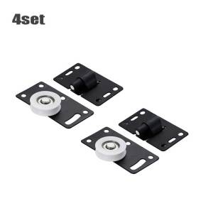 4 Set Wardrobe Cabinet Closet Sliding Door Roller Sliding Wheel Hanging Concave Pulley Caster