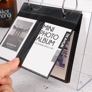 3Inch Lomo Card Pocket With Stand Acrylic Photocard Holder Transparent Photocard Stand