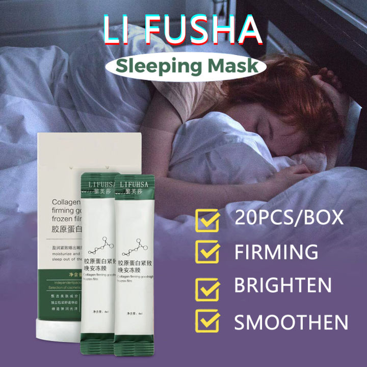 COD Original 20Pcs LIFUSHA Collagen Sleeping Mask Hydrating and
