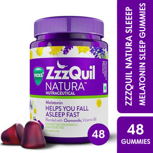 ZzzQuil Natura Sleep Melatonin 24 And 48 Gummies Non Addictive Sleeping Gummies