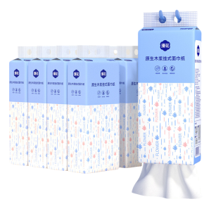【6 Packs/Box】ManHua Blue Series 4-Ply 1280 Sheets Tissue Paper / Hanging Paper Towel / Hangable Napkin/Manhua