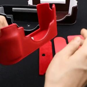 High quality DIY half body camera genuine cowhitde leather camera bottom cover case for Leica M10 p10p camera bag