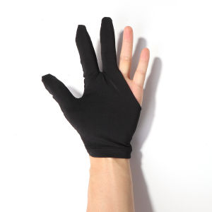 Snooker Billiard Three Finger Glove Elastic Left Hand Right Hand Fingerless Design Breathable Anti-Skid Billiard Cue Glove