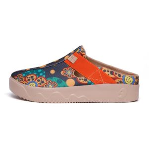 UIN FUERTEVENTURA lll Womens Painted Walking Slip On Lightweight Loafers-Garden Holiday