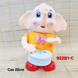 Đồ Chơi Cho Trẻ - Hộp Đồ Chơi Pin Voi Con Nhảy Có Đèn Nhạc Rõ Trống Cho Bé Màu Ngẫu Nhiên 922B1