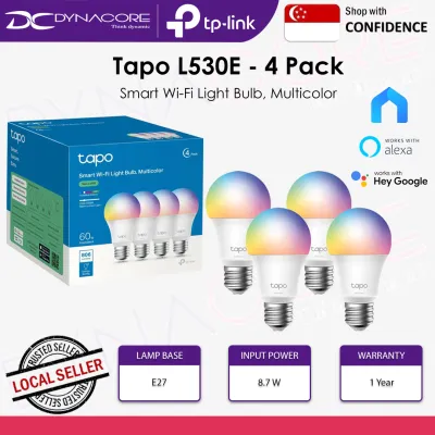 DYNACORE - TP-LINK TAPO L530E 1 / 2 / 4 PACK Smart Wi-Fi Light Bulb - Multicolor A60 E27 60W
