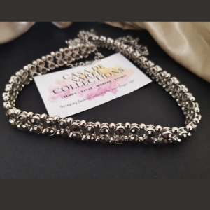 INDIAN WOMEN 2 LAYERS BLACK STONE HIP CHAIN (PREMIUN QUALITY)