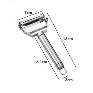 Stainless Steel Peeling Grater Fruit Vegetable Paring Knife 2-in-1 Peeler Shredder Fruit Peeler Potato Peeler Multifunctional Skin Scraper  Kitchen Tools 削皮器 刨丝器