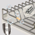 Veckle Pull-out Basket for Kitchen Cabinet Stainless Steel Dish Rack Organizer Pullout Shelves Plates Organizer. 