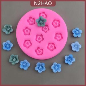 N2HAO 1 cái Khuôn Silicone hoa đào hoa anh đào khuôn trang trí bánh Tự làm khuôn làm đá sô cô la Mousse Khay nướng bánh nhà bếp